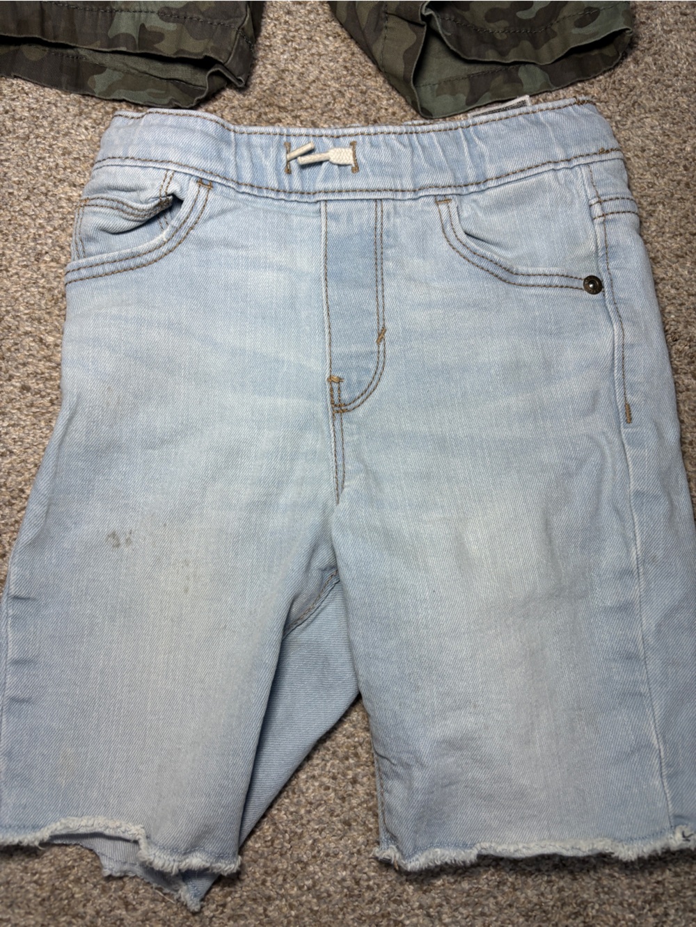 Lot of 5T shorts toddler boy little boy drawstring jorts khaki jean shorts - Picture 6 of 12